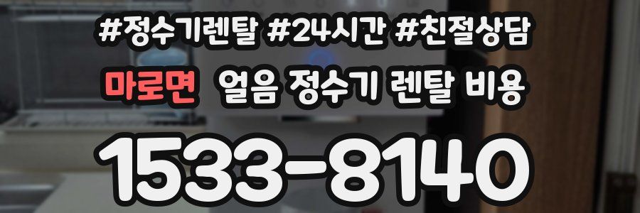 마로면 얼음 정수기 렌탈 비용