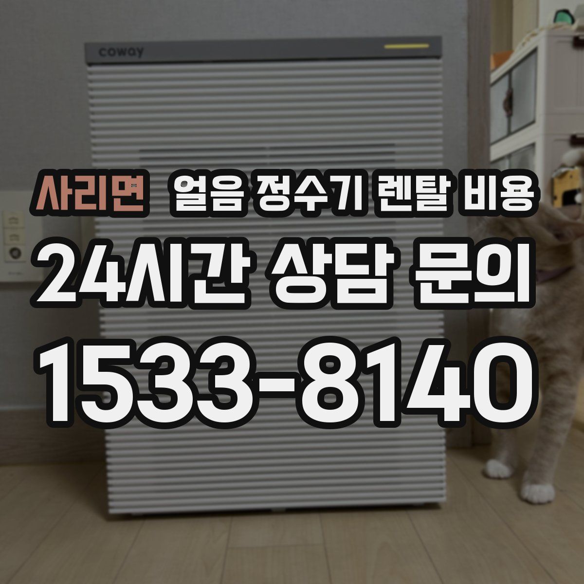 사리면 얼음 정수기 렌탈 비용