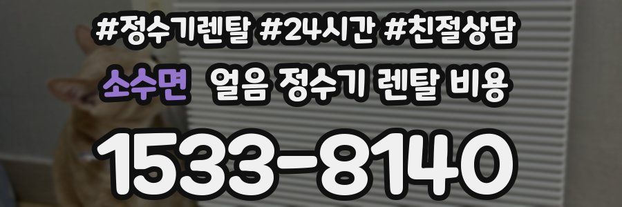 소수면 얼음 정수기 렌탈 비용