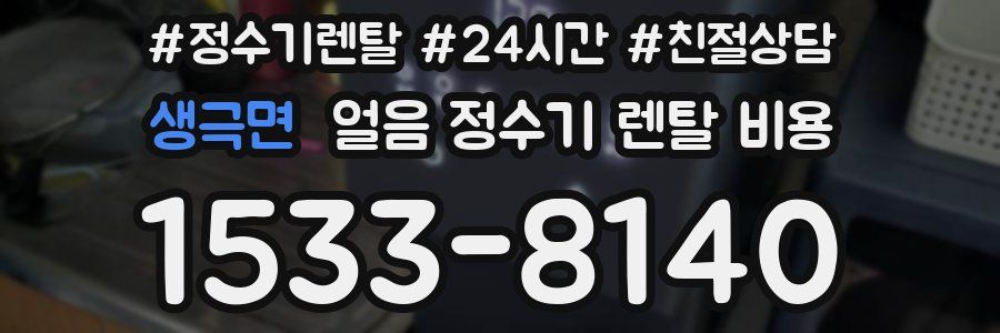 생극면 얼음 정수기 렌탈 비용