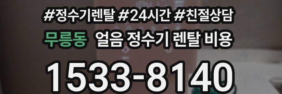 무릉동 얼음 정수기 렌탈 비용