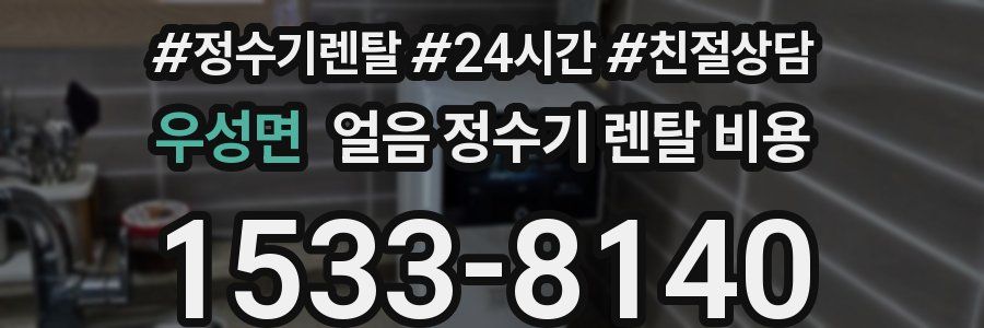 우성면 얼음 정수기 렌탈 비용