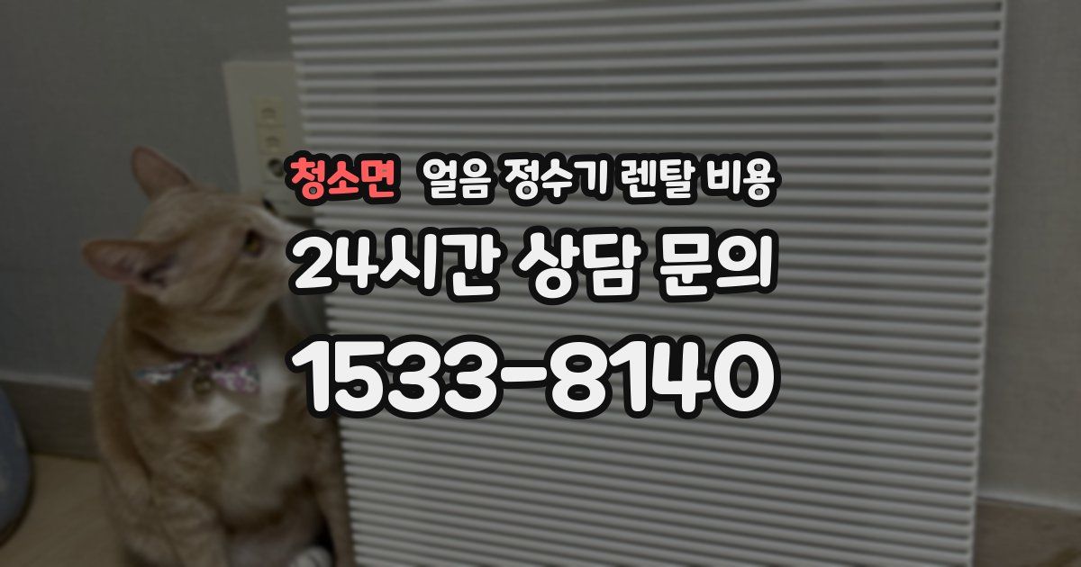 청소면 얼음 정수기 렌탈 비용