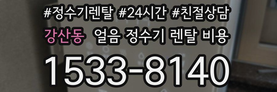 강산동 얼음 정수기 렌탈 비용