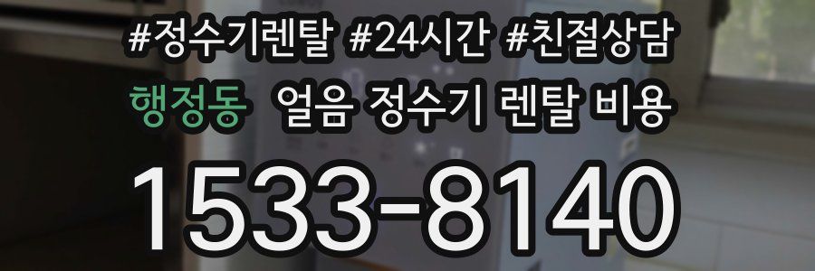 행정동 얼음 정수기 렌탈 비용