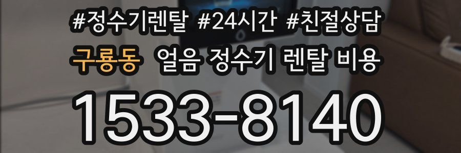 구룡동 얼음 정수기 렌탈 비용