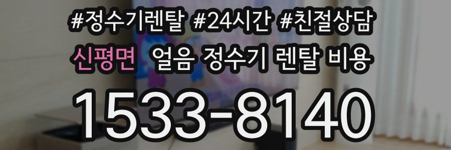 신평면 얼음 정수기 렌탈 비용