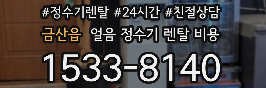 금산읍 얼음 정수기 렌탈 비용