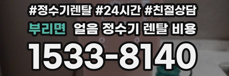 부리면 얼음 정수기 렌탈 비용