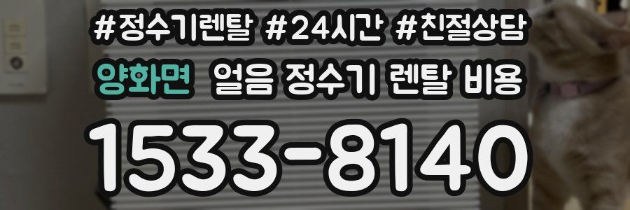 양화면 얼음 정수기 렌탈 비용