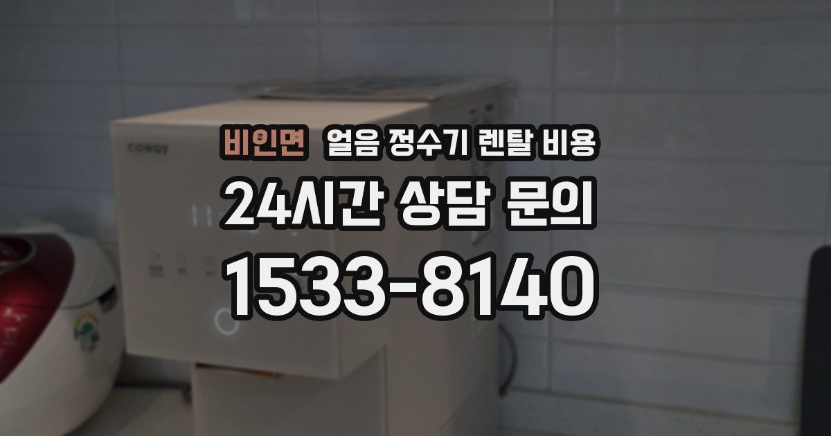 비인면 얼음 정수기 렌탈 비용