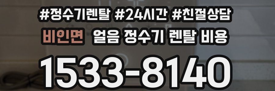 비인면 얼음 정수기 렌탈 비용
