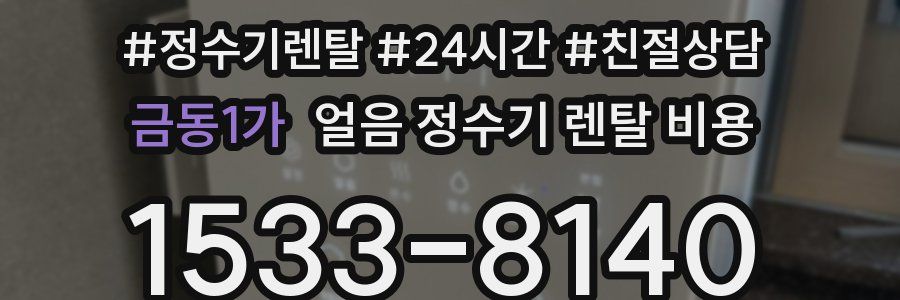금동1가 얼음 정수기 렌탈 비용