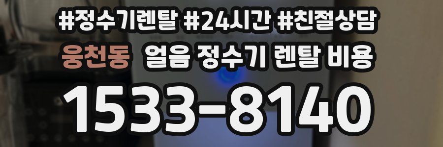 웅천동 얼음 정수기 렌탈 비용