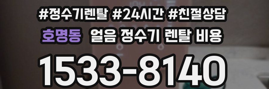호명동 얼음 정수기 렌탈 비용