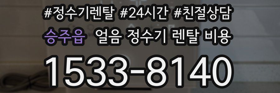 승주읍 얼음 정수기 렌탈 비용