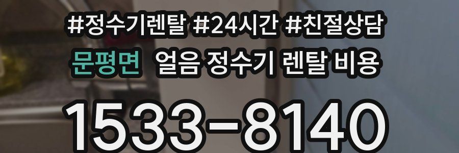 문평면 얼음 정수기 렌탈 비용