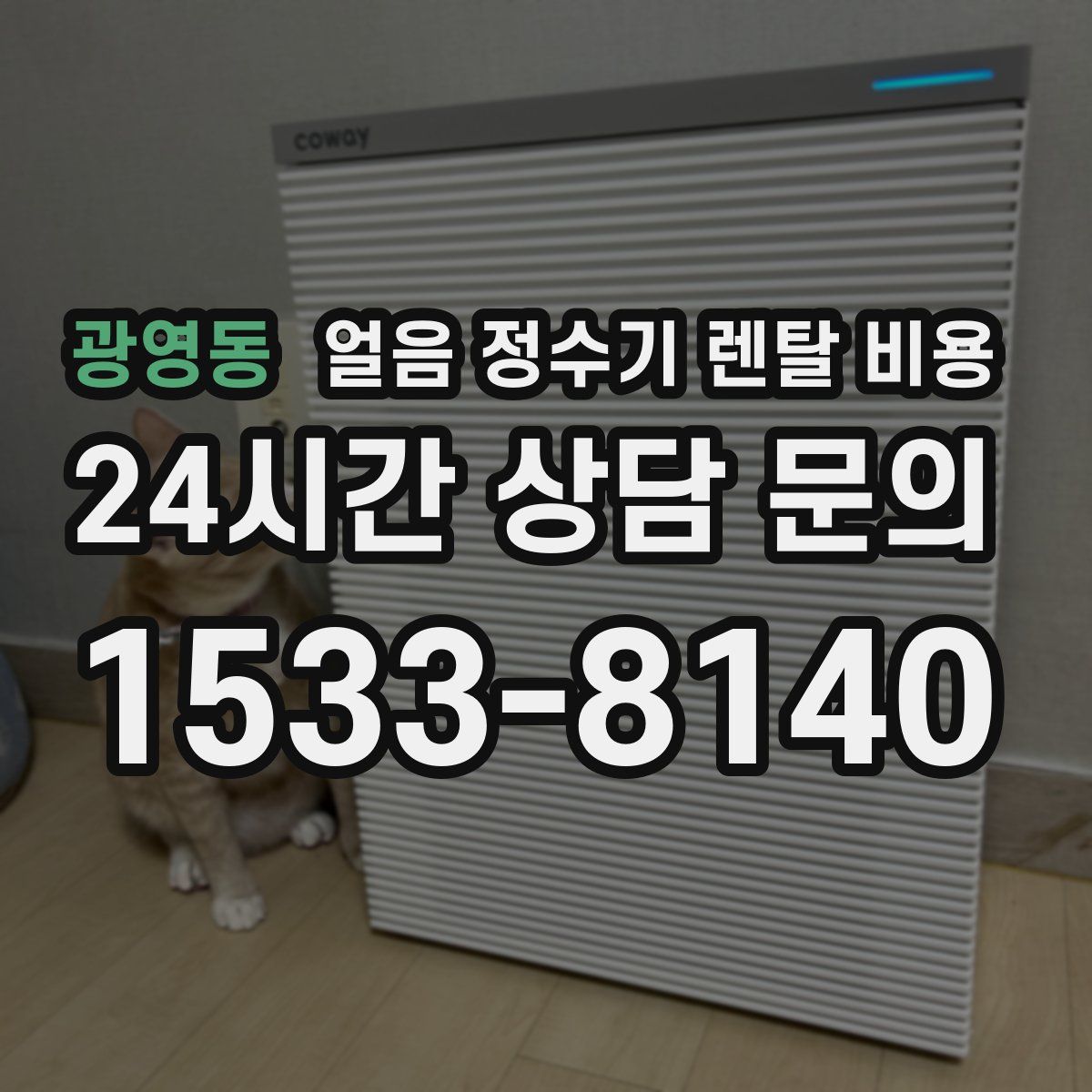 광영동 얼음 정수기 렌탈 비용