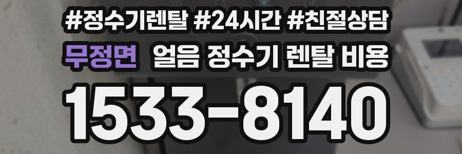 무정면 얼음 정수기 렌탈 비용