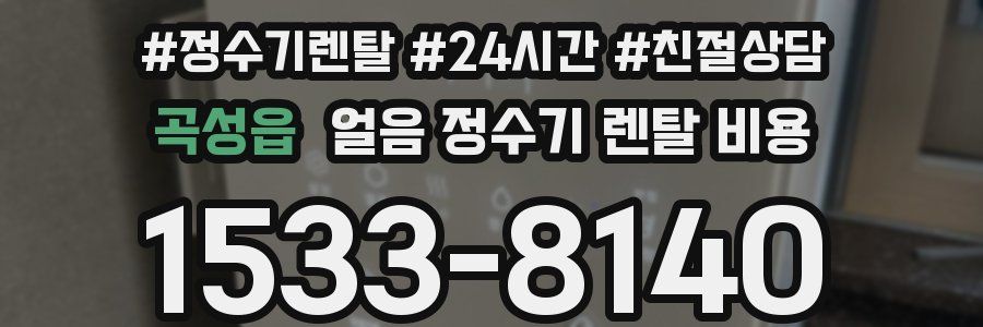 곡성읍 얼음 정수기 렌탈 비용