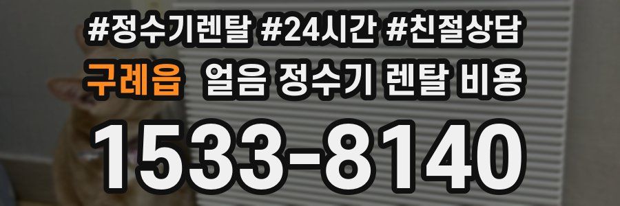 구례읍 얼음 정수기 렌탈 비용