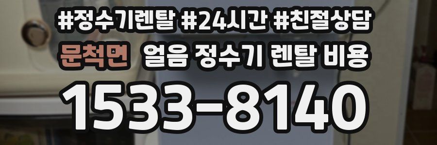 문척면 얼음 정수기 렌탈 비용