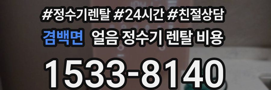 겸백면 얼음 정수기 렌탈 비용