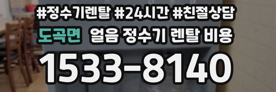 도곡면 얼음 정수기 렌탈 비용