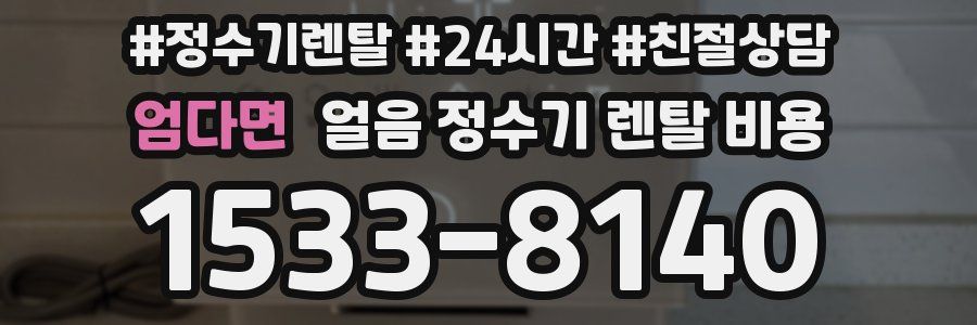 엄다면 얼음 정수기 렌탈 비용