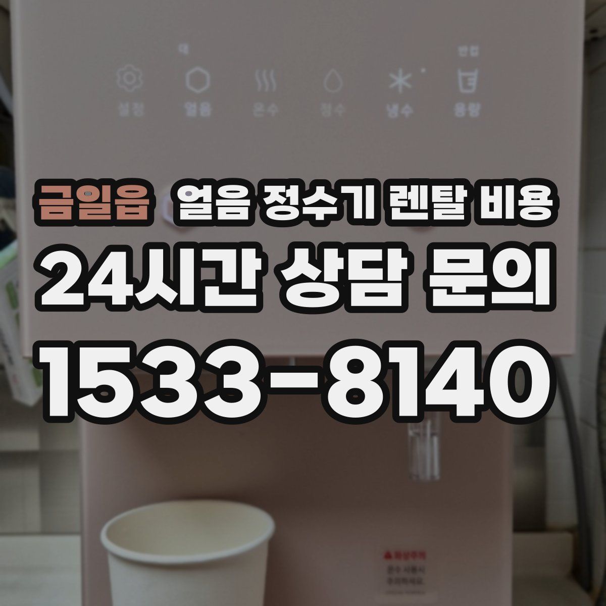 금일읍 얼음 정수기 렌탈 비용