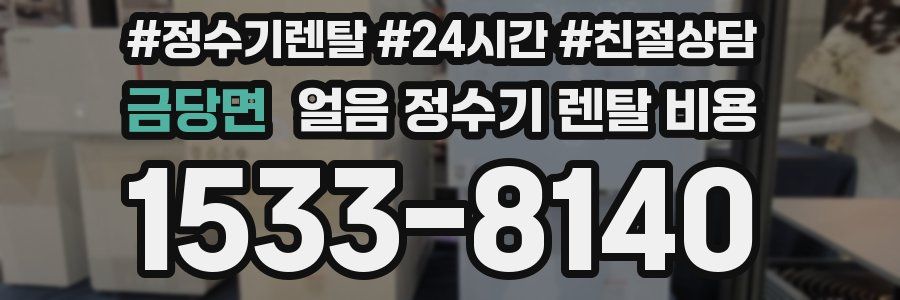 금당면 얼음 정수기 렌탈 비용