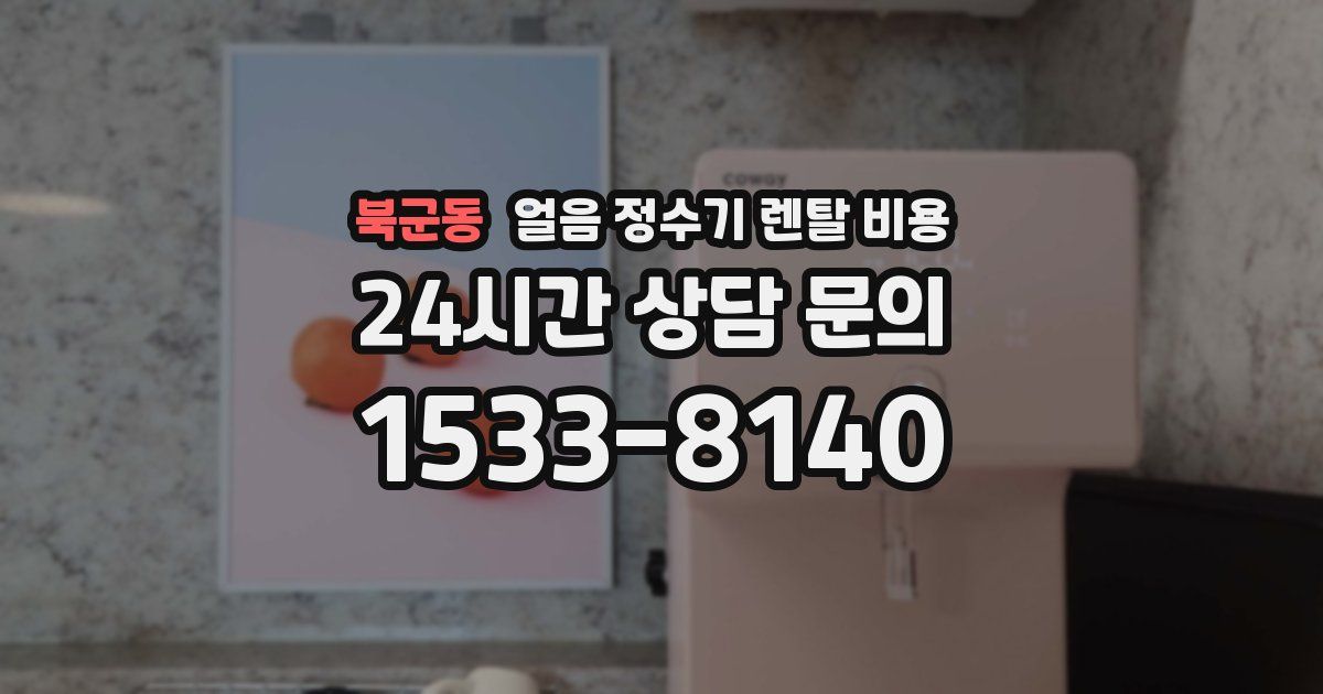 북군동 얼음 정수기 렌탈 비용
