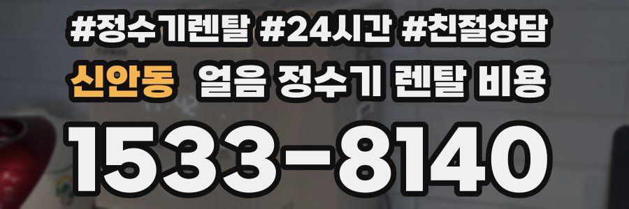 신안동 얼음 정수기 렌탈 비용