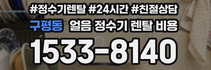 구평동 얼음 정수기 렌탈 비용