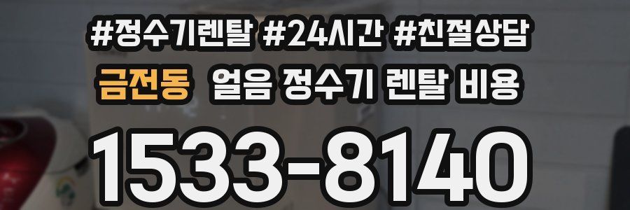 금전동 얼음 정수기 렌탈 비용