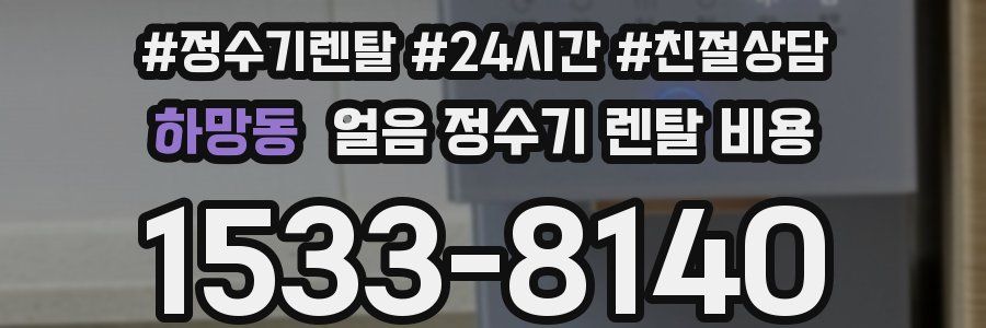 하망동 얼음 정수기 렌탈 비용