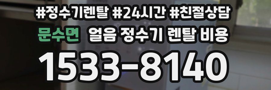 문수면 얼음 정수기 렌탈 비용
