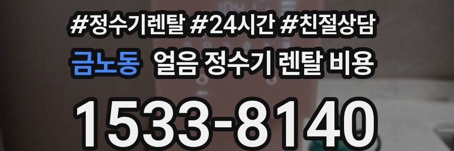 금노동 얼음 정수기 렌탈 비용