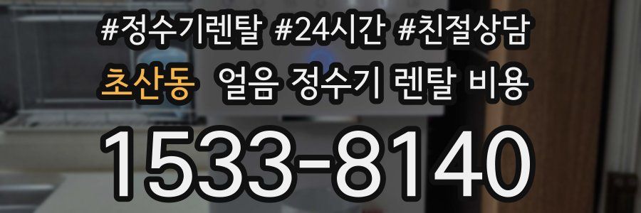 초산동 얼음 정수기 렌탈 비용