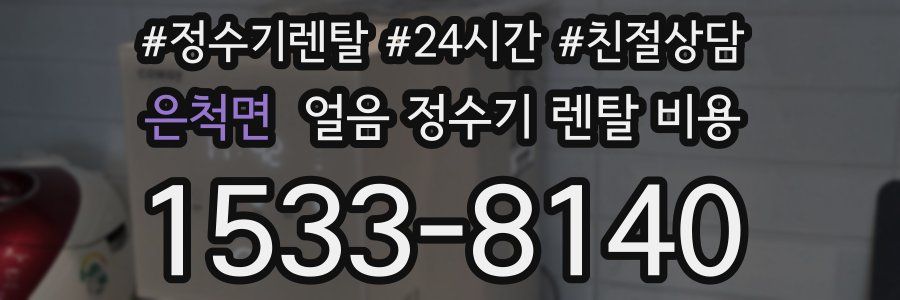 은척면 얼음 정수기 렌탈 비용