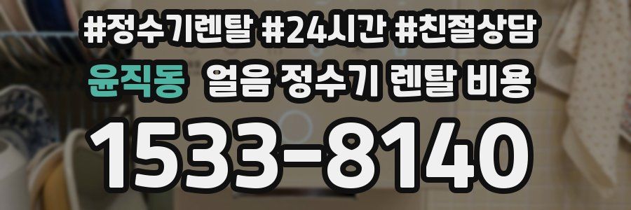 윤직동 얼음 정수기 렌탈 비용