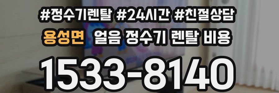 용성면 얼음 정수기 렌탈 비용