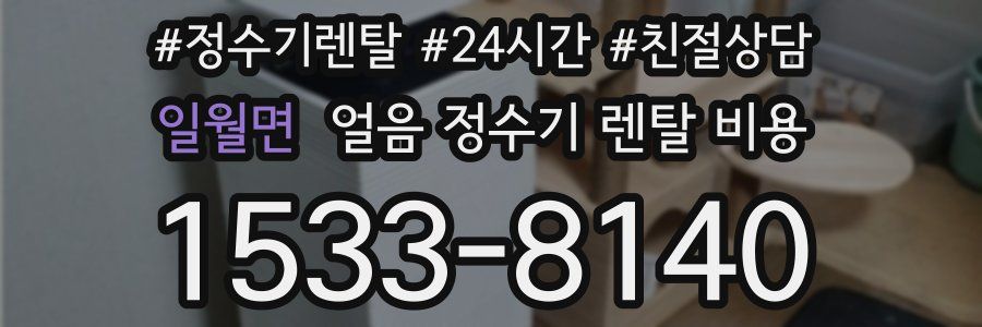 일월면 얼음 정수기 렌탈 비용