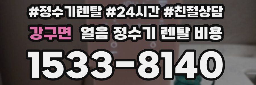 강구면 얼음 정수기 렌탈 비용