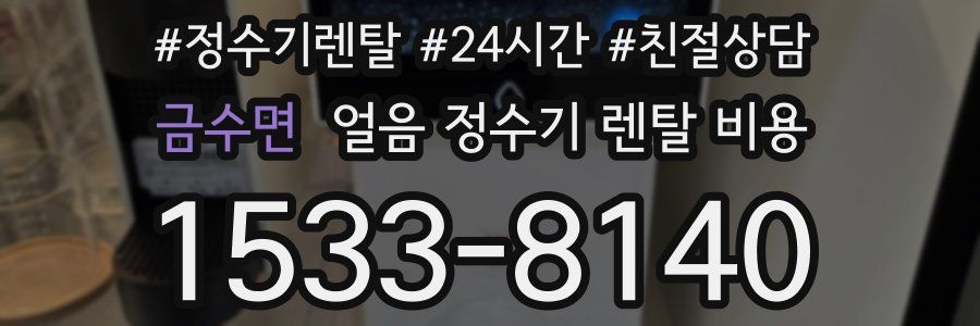 금수면 얼음 정수기 렌탈 비용