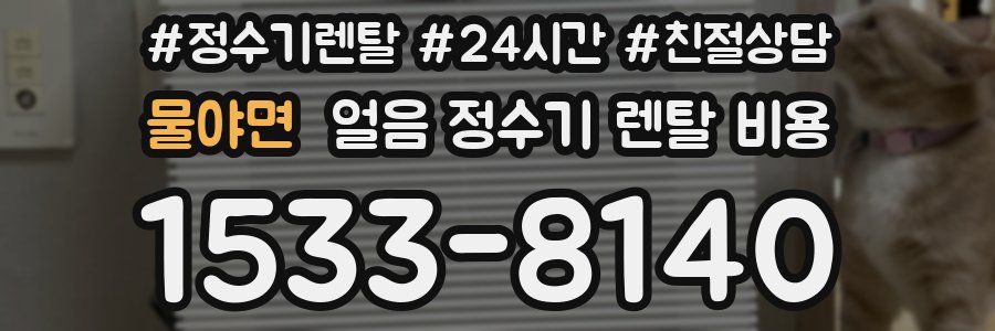 물야면 얼음 정수기 렌탈 비용