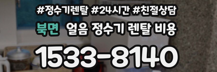 북면 얼음 정수기 렌탈 비용