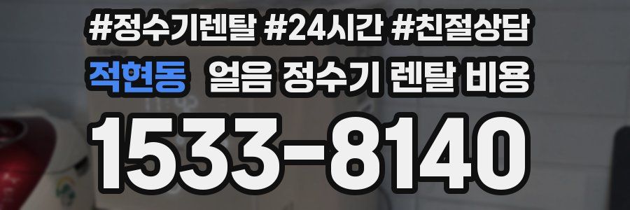 적현동 얼음 정수기 렌탈 비용