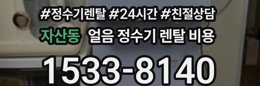 자산동 얼음 정수기 렌탈 비용