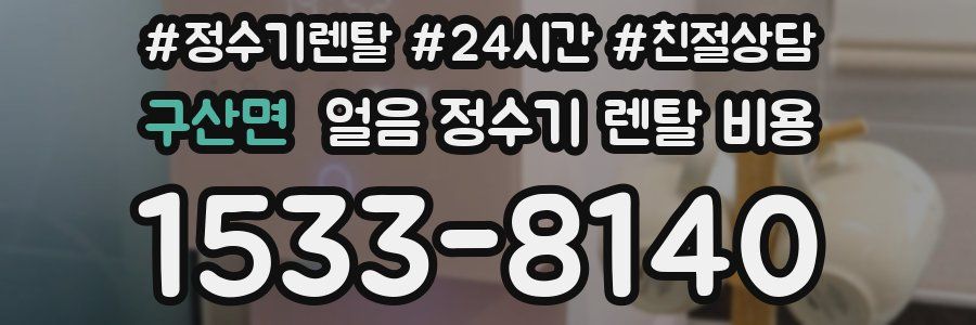 구산면 얼음 정수기 렌탈 비용